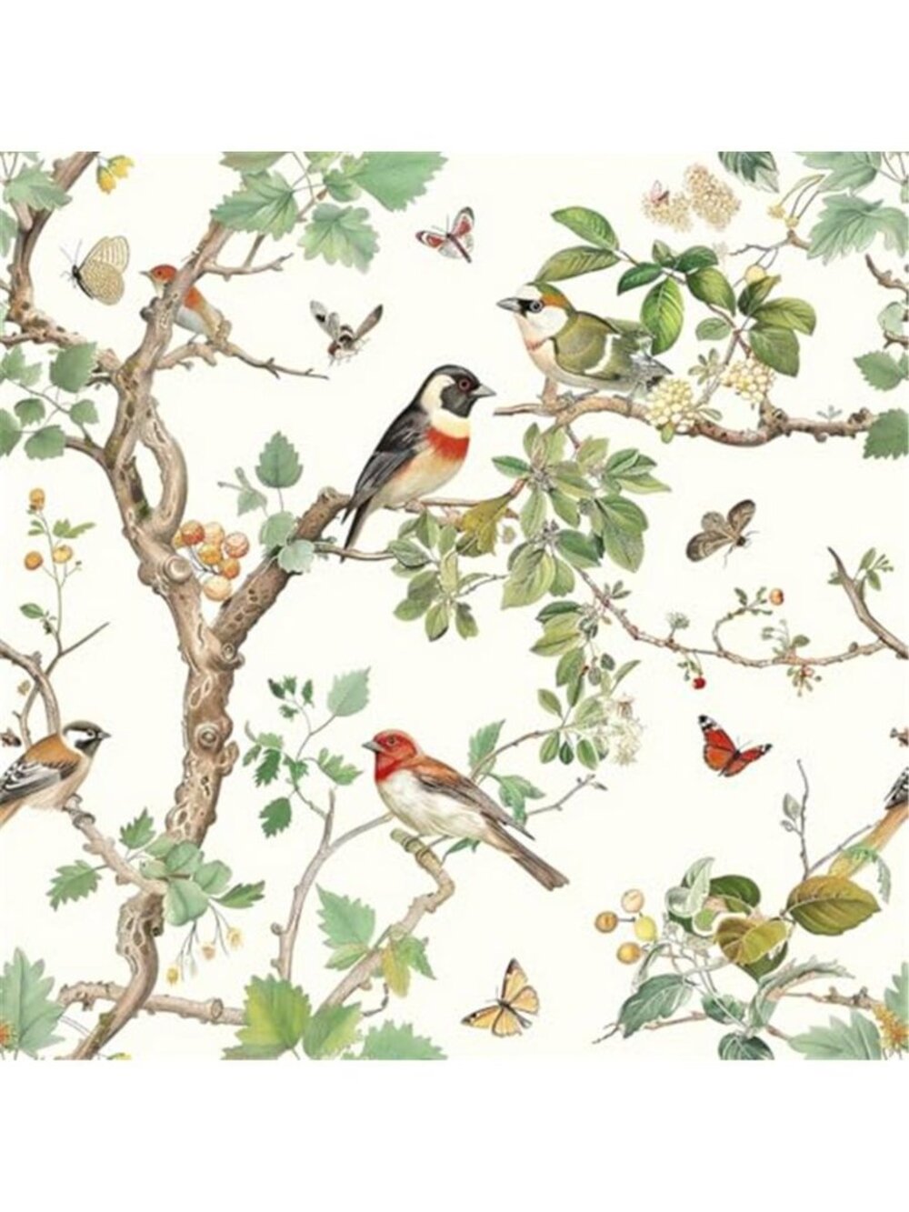 Peel Stick Wallpaper Vintage Floral Bird Boho Removable Wall Paper Bathroom